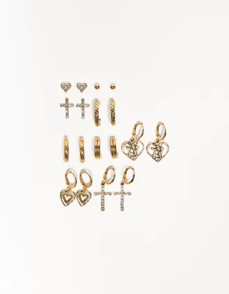 paquete de 9 pendientes Gold