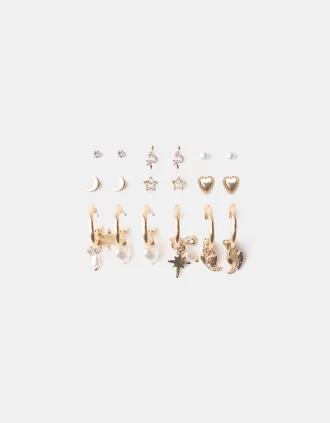 paquete de 9 pendientes Gold