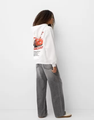 sudadera con capucha coches White