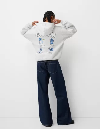 sudadera con capucha y estampado Lilo & Stitch Grey