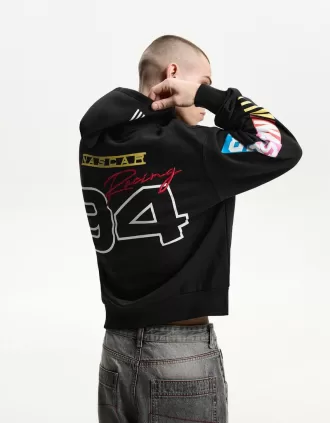 sudadera con capucha y estampado Nascar Black