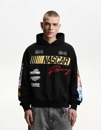 sudadera con capucha y estampado Nascar Black