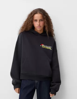 sudadera con capucha y estampado Shrek Black