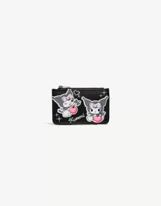 tarjetero con estampado Kuromi Black