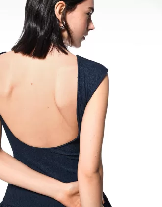 vestido bengalina Dark blue