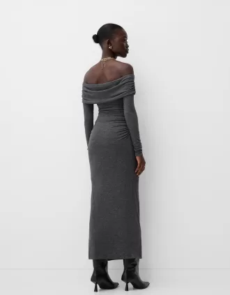 vestido midi Bardot Grey